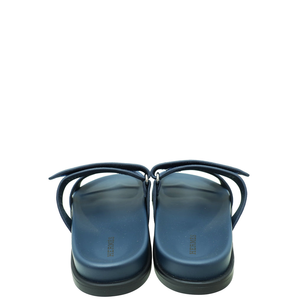 Hermes Bleu Céleste Chypre Goatskin Sandal 38
