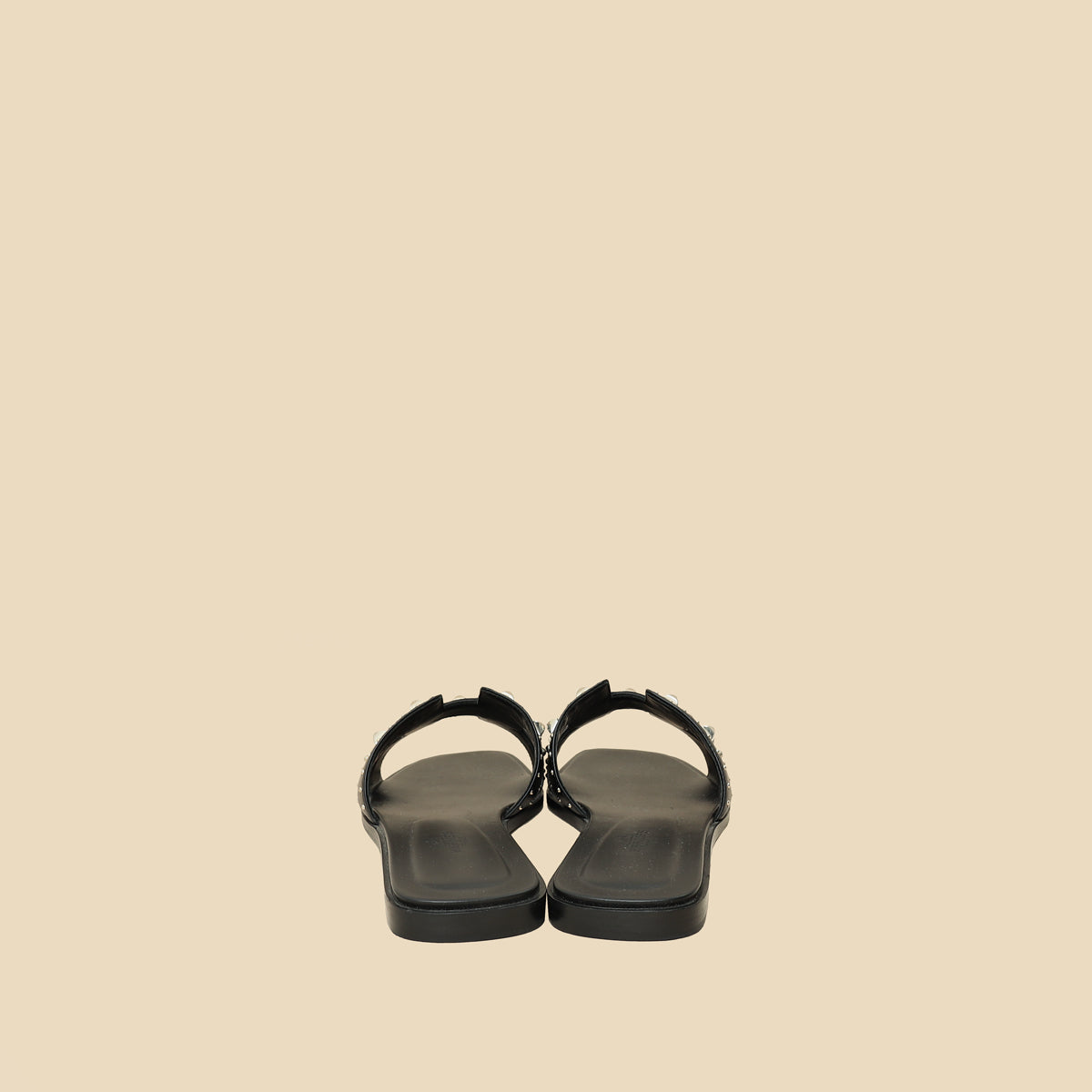 Hermes Black Oran w/ Stud Details 38