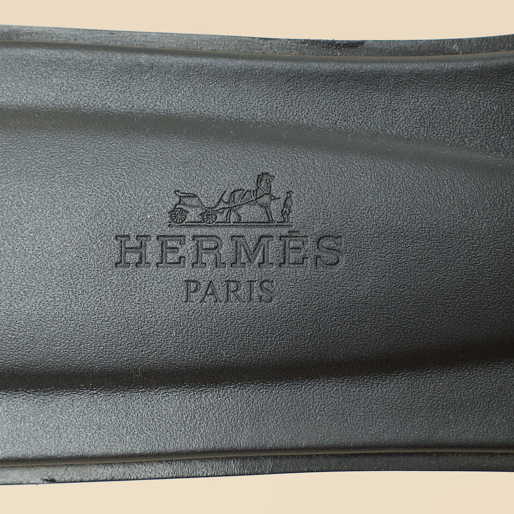 Hermes Black Oran w/ Stud Details 38