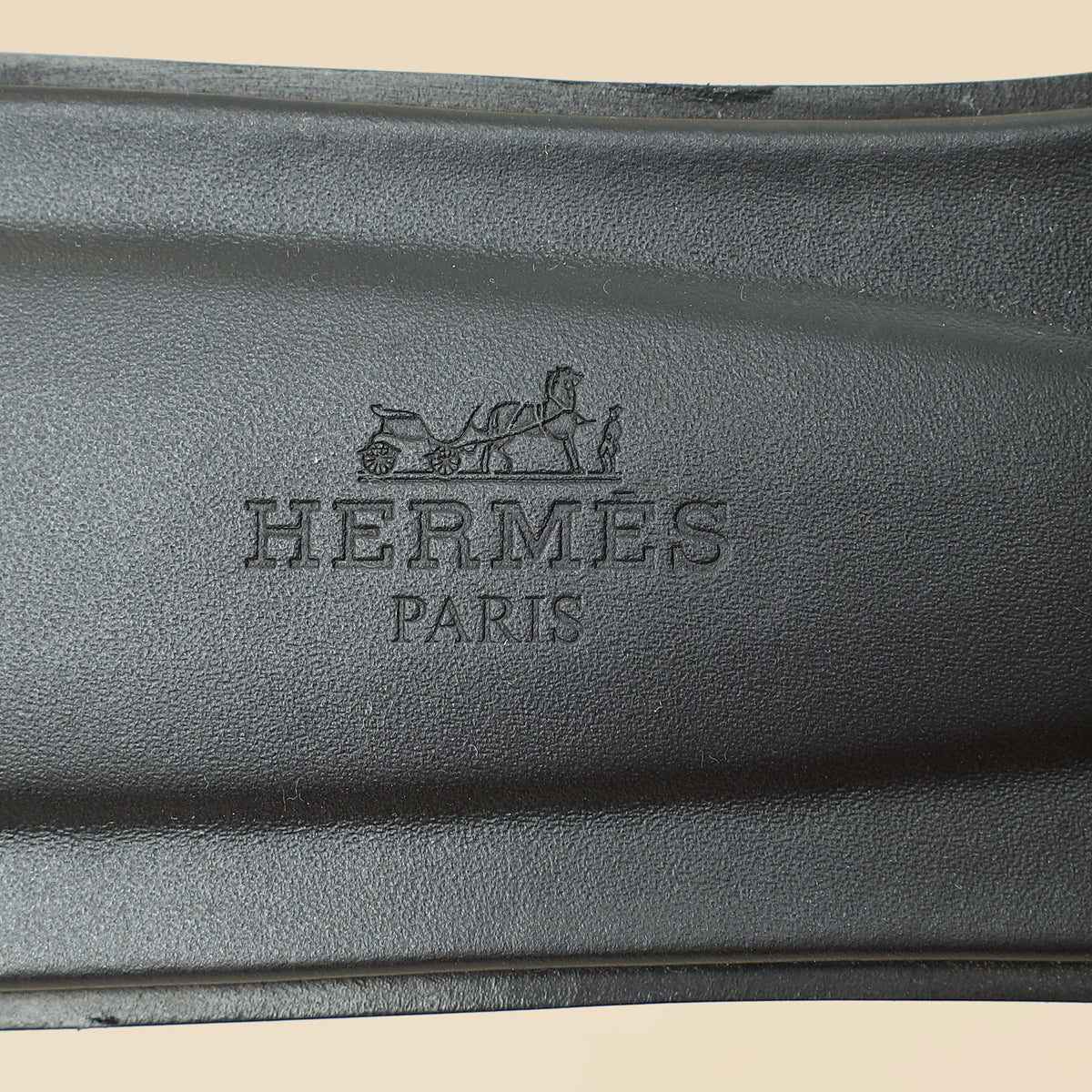 Hermes Black Oran w/ Stud Details 38