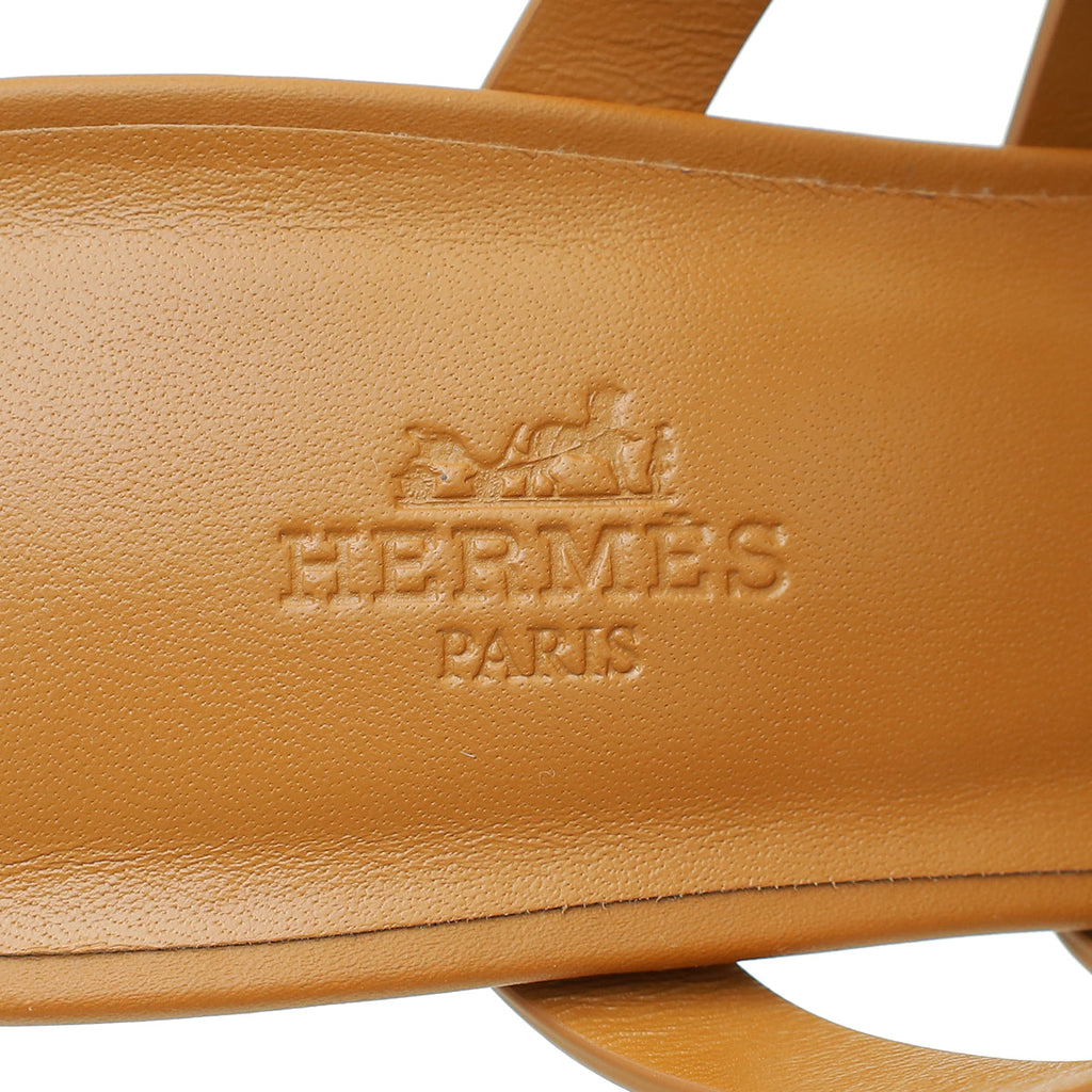 Hermes Natural Celena Sandal 38
