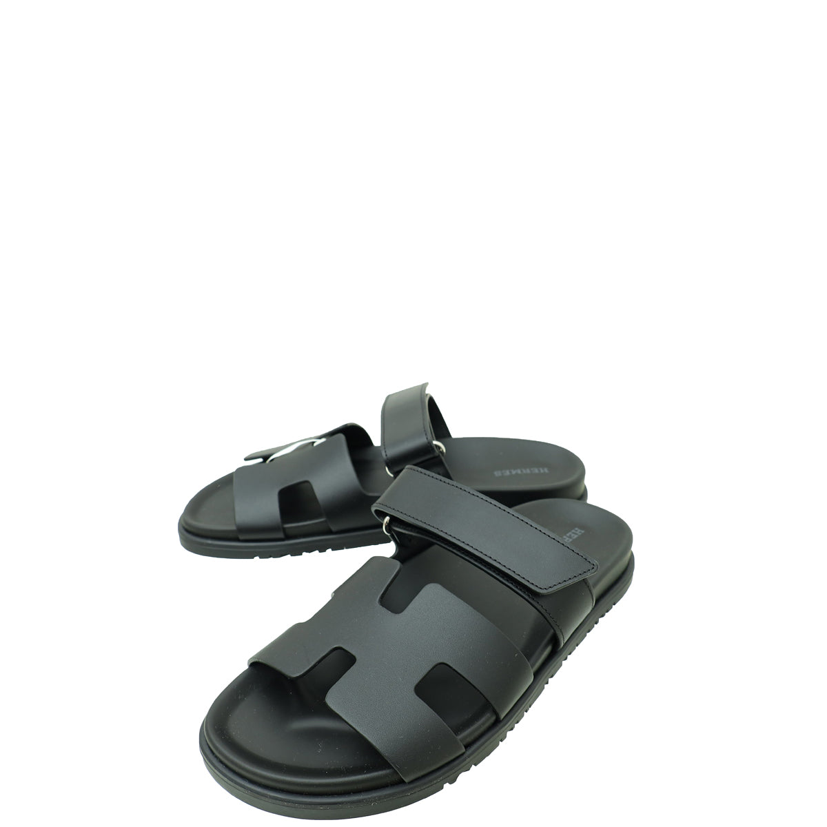 Hermes Noir Chypre Sandal 38