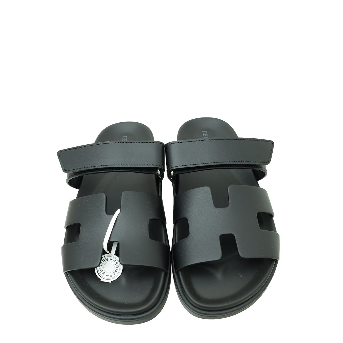 Hermes Noir Chypre Sandal 38