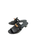 Hermes Noir Candy Sandal 38