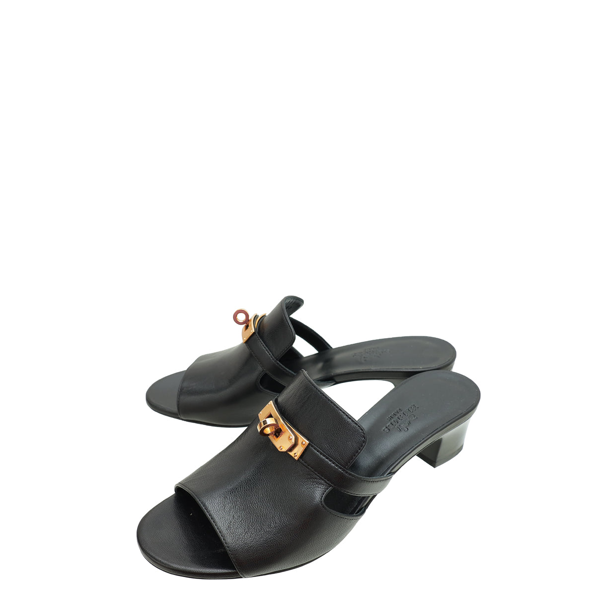 Hermes Noir Candy Sandal 38