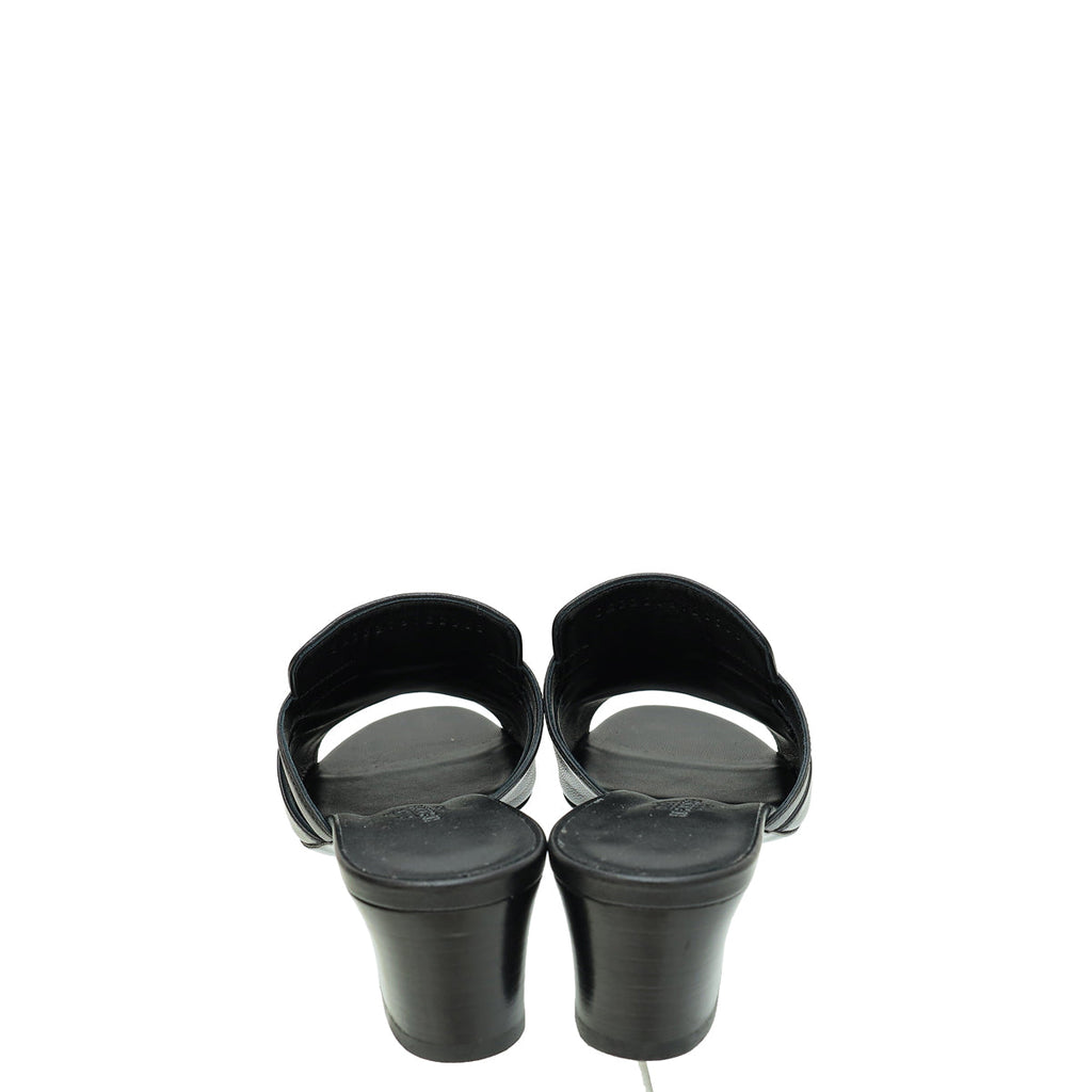 Hermes Noir Candy Sandal 38