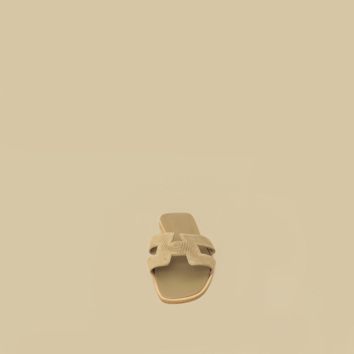 Hermes Gris Chaine d'Ancre Motif Oran Sandals 38