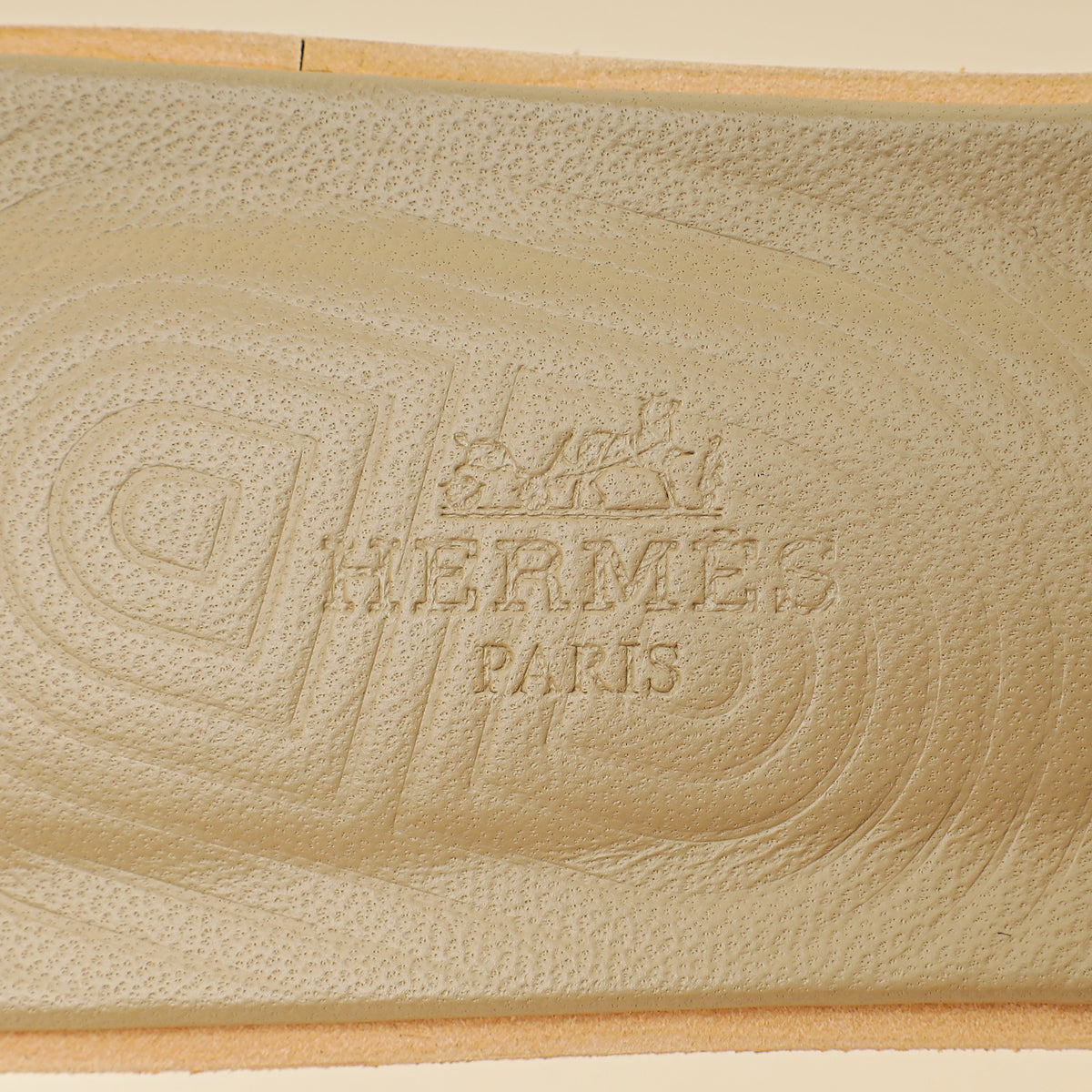Hermes Gris Chaine d'Ancre Motif Oran Sandals 38