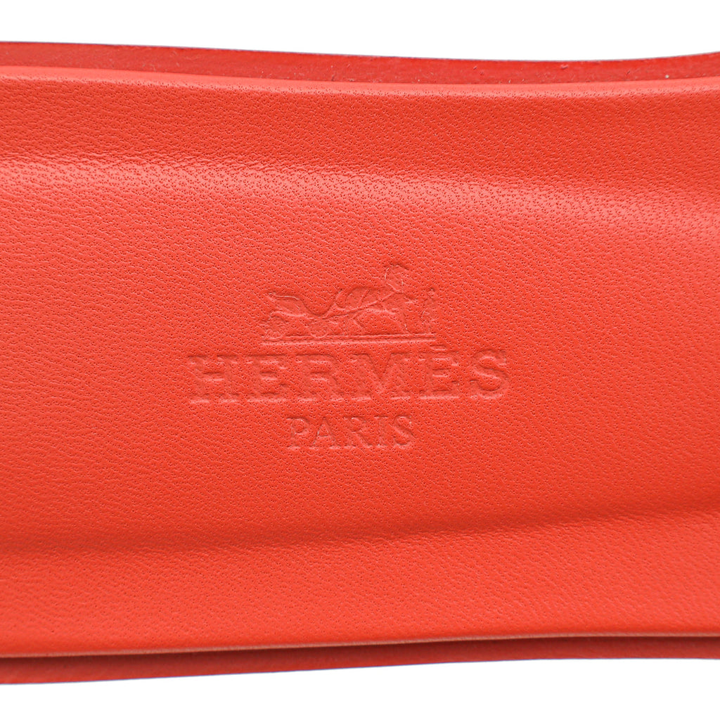 Hermes Orange Capucine Oran Sandals 38