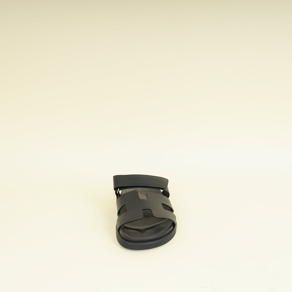 Hermes Noir Chypre Sandal 38