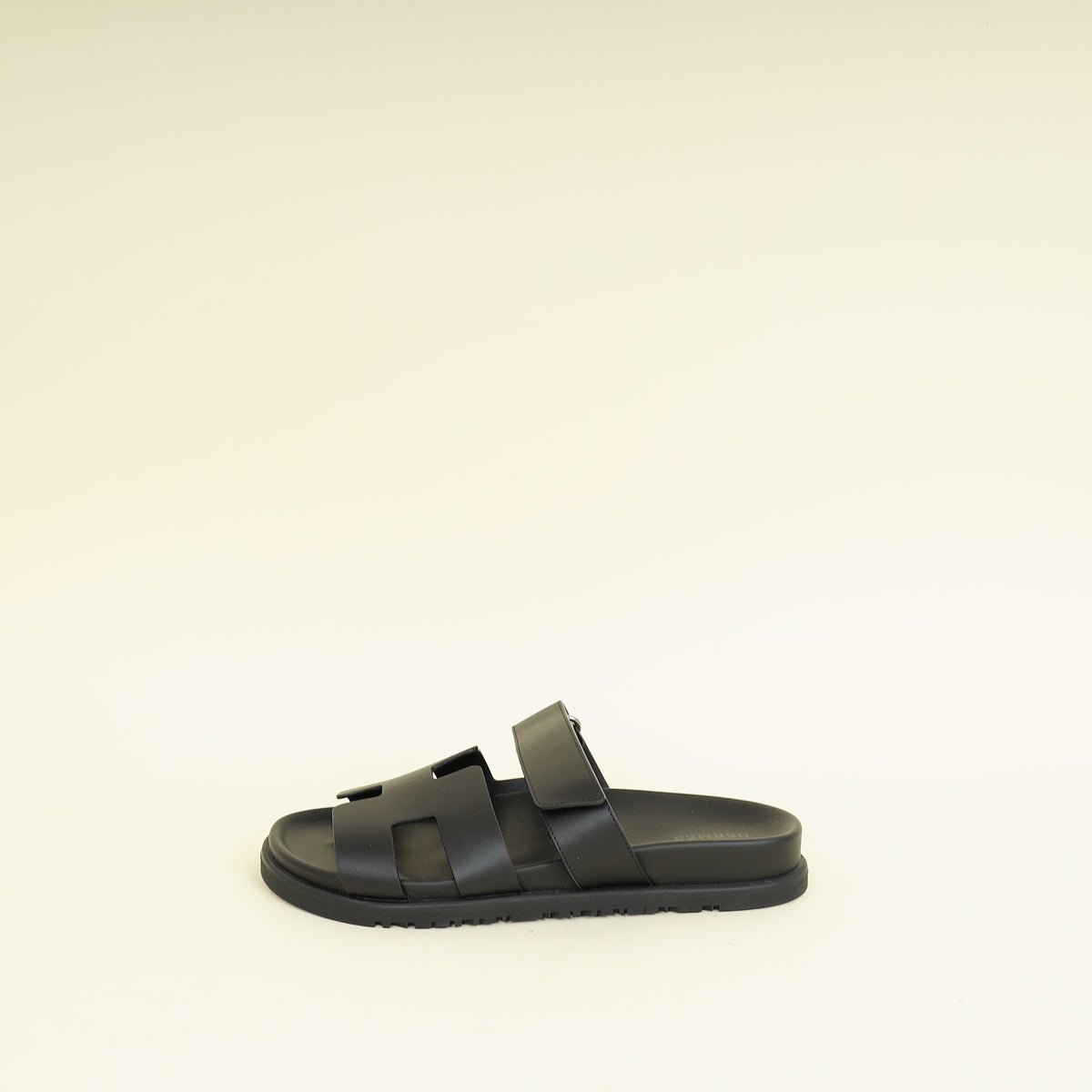 Hermes Noir Chypre Sandal 38