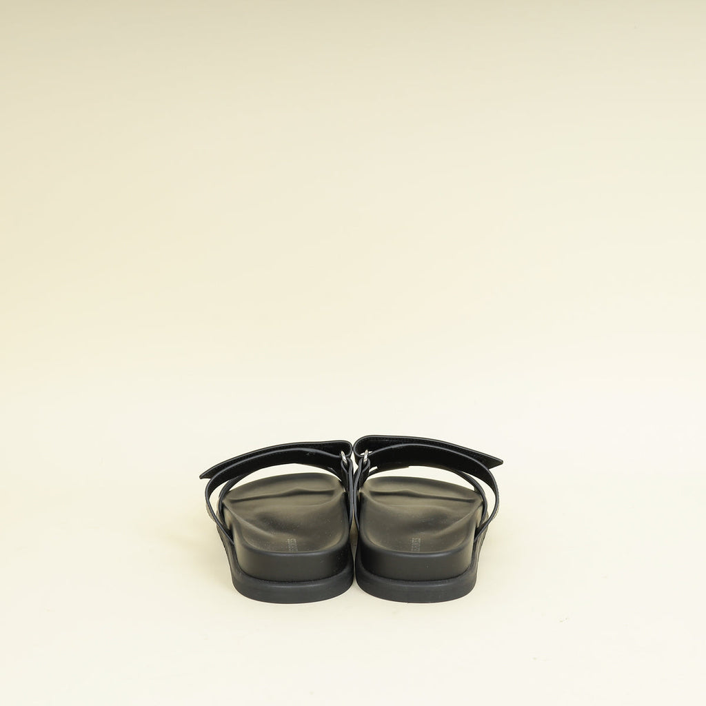 Hermes Noir Chypre Sandal 38