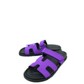 Hermes Purple Satin Chypre Sandal 38