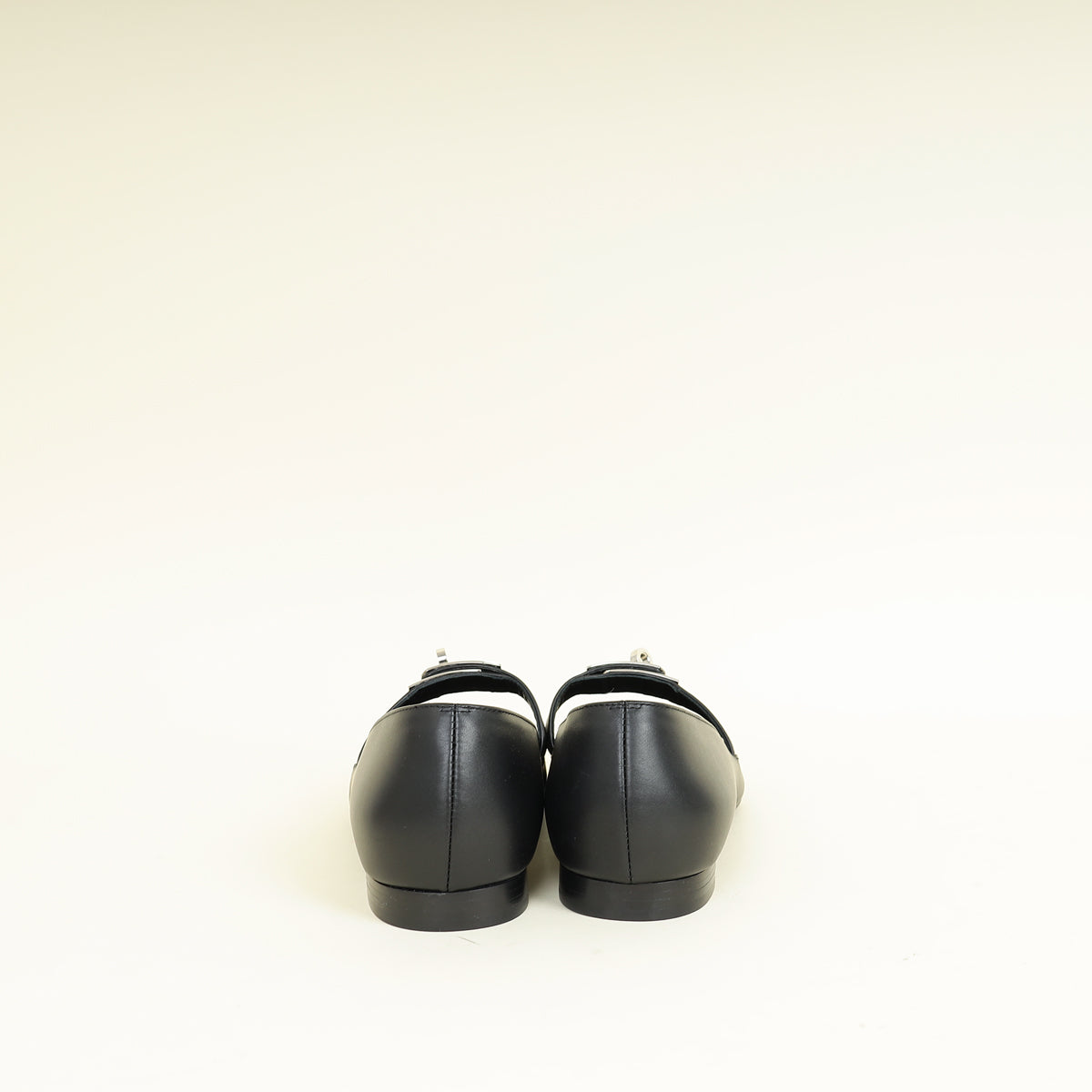Hermes Noir Kelly Ballet Flat 38