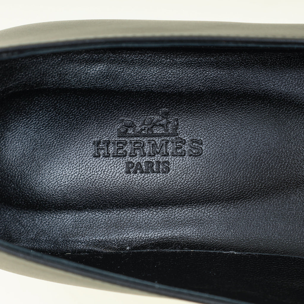 Hermes Noir Kelly Ballet Flat 38