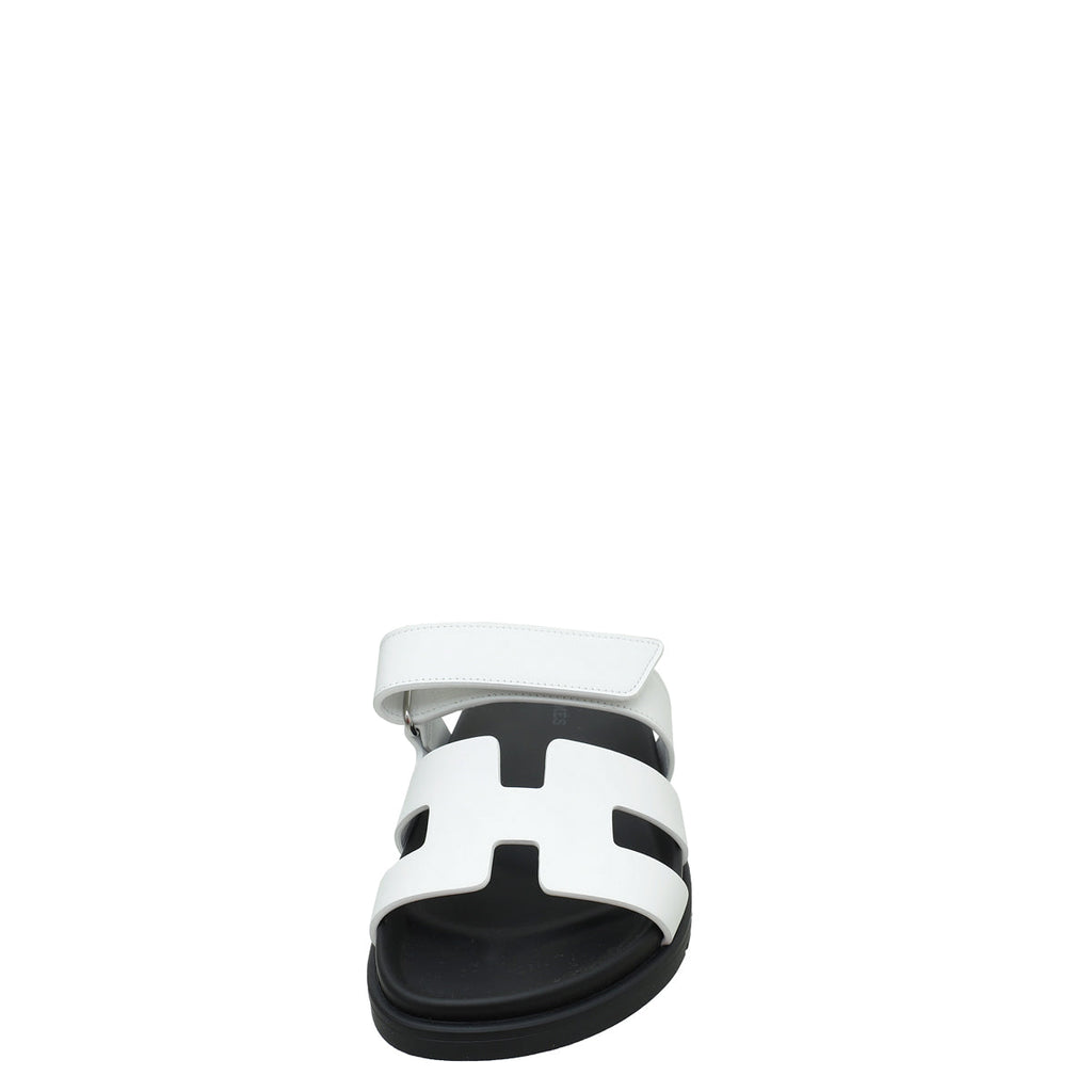 Hermes Blanc Chypre Sandal 38