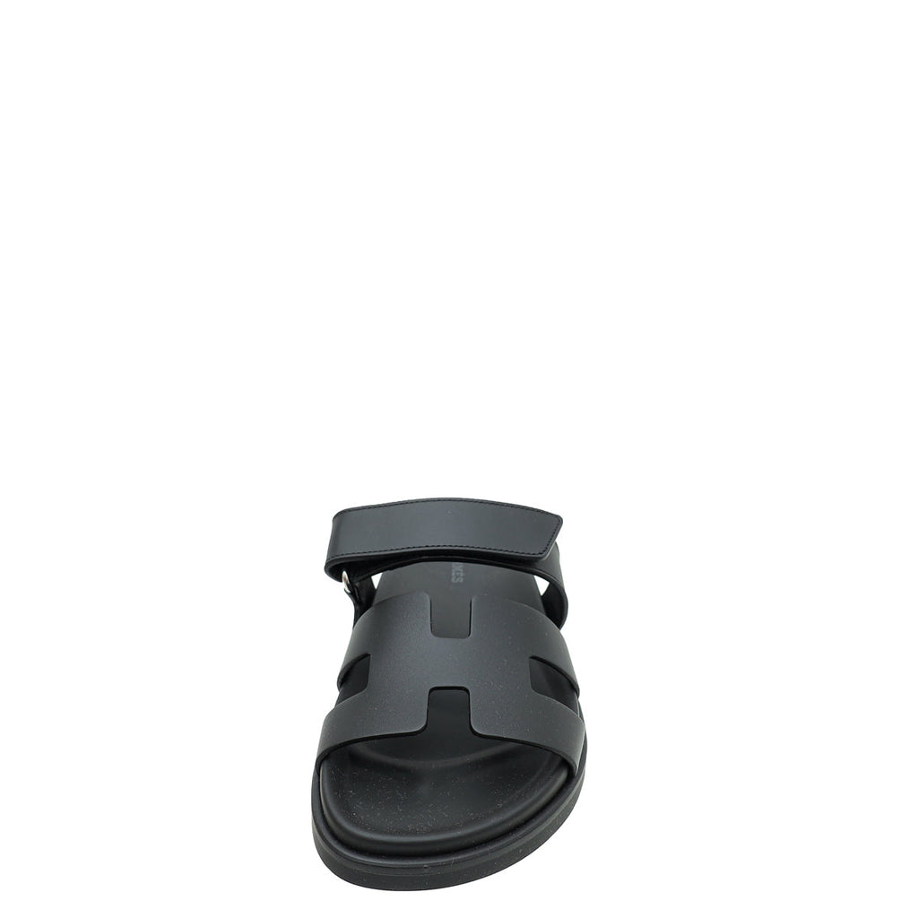 Hermes Noir Chypre Sandal 38