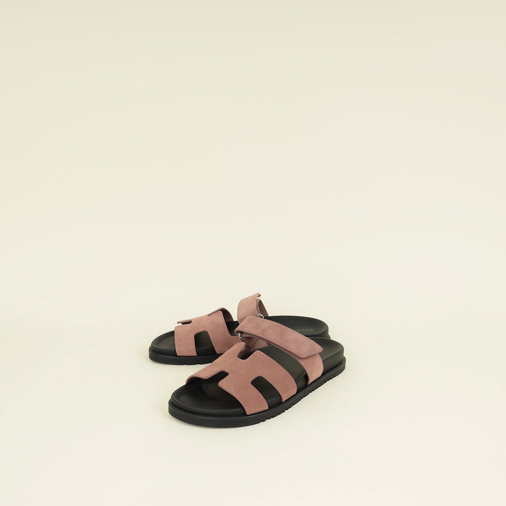 Hermes Nude Pink Chypre Sandals 38