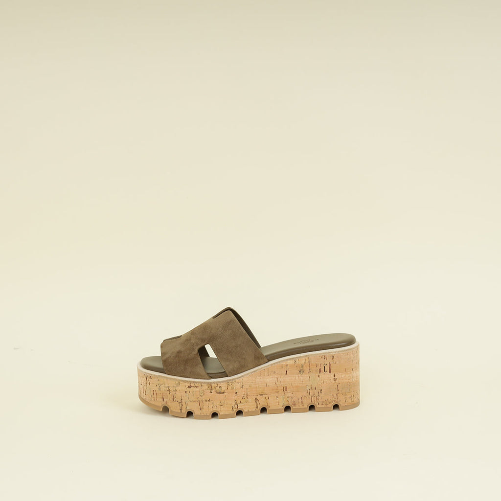 Hermes Vert Toundra Eze 30 Sandal 38