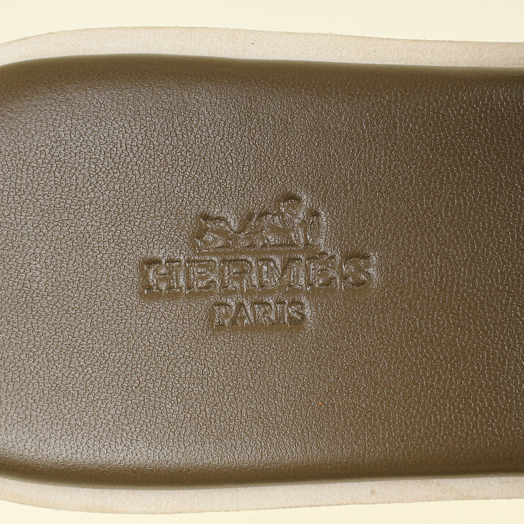 Hermes Vert Toundra Eze 30 Sandal 38