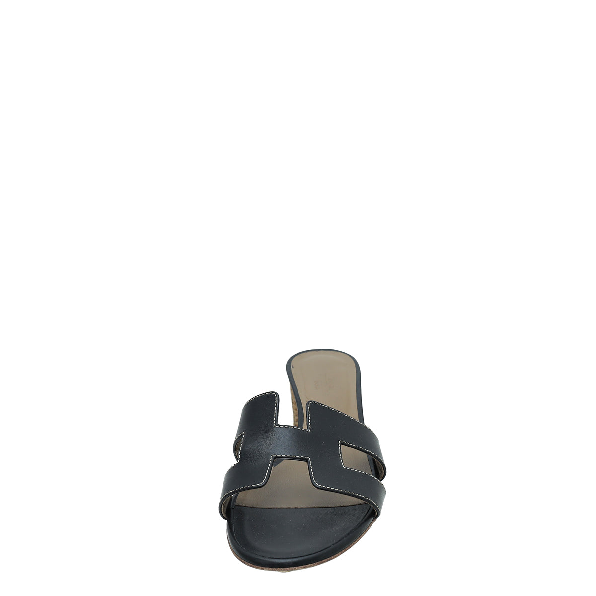 Hermes Noir Oasis Sandals 39.5
