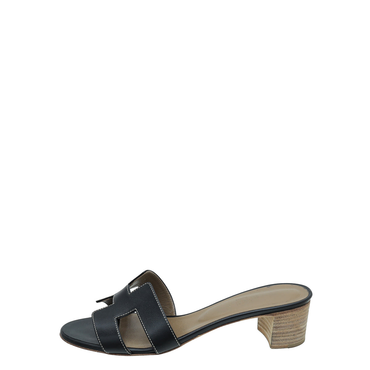 Hermes Noir Oasis Sandals 39.5