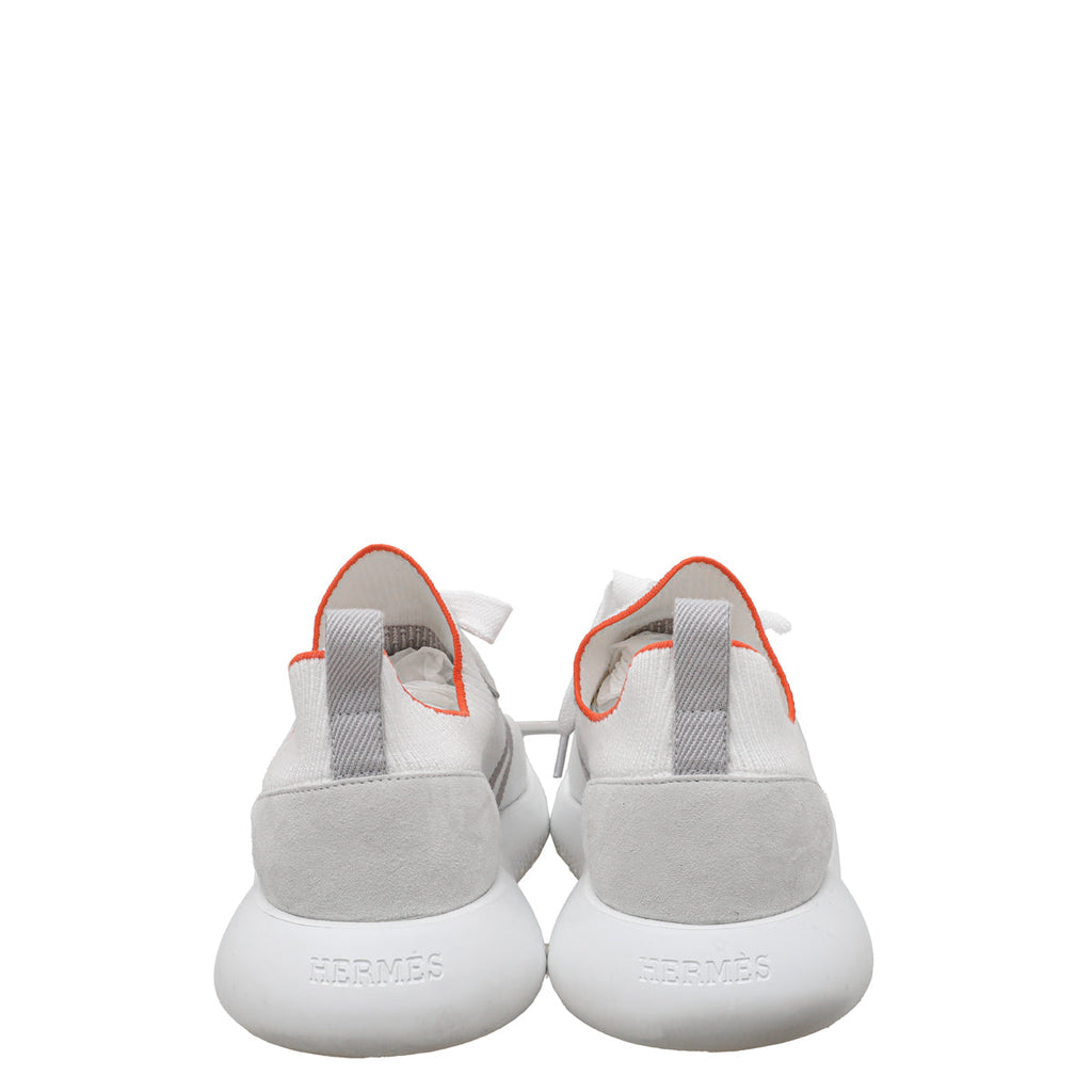 Hermes White Crew Sneakers 39.5