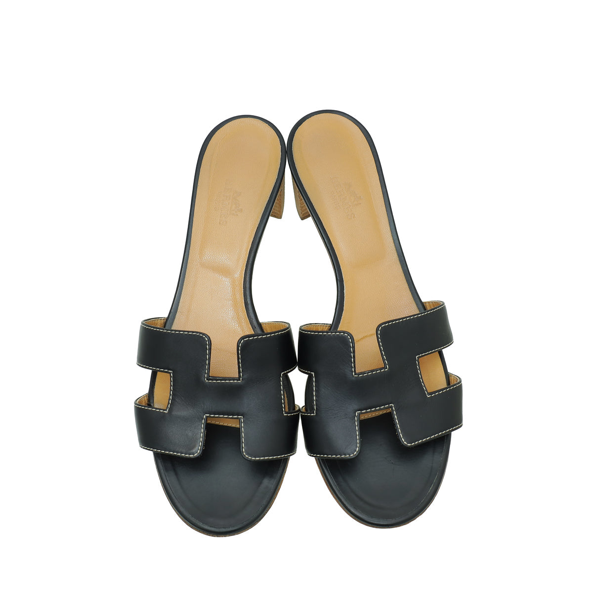 Hermes Noir Oasis Sandal 39.5