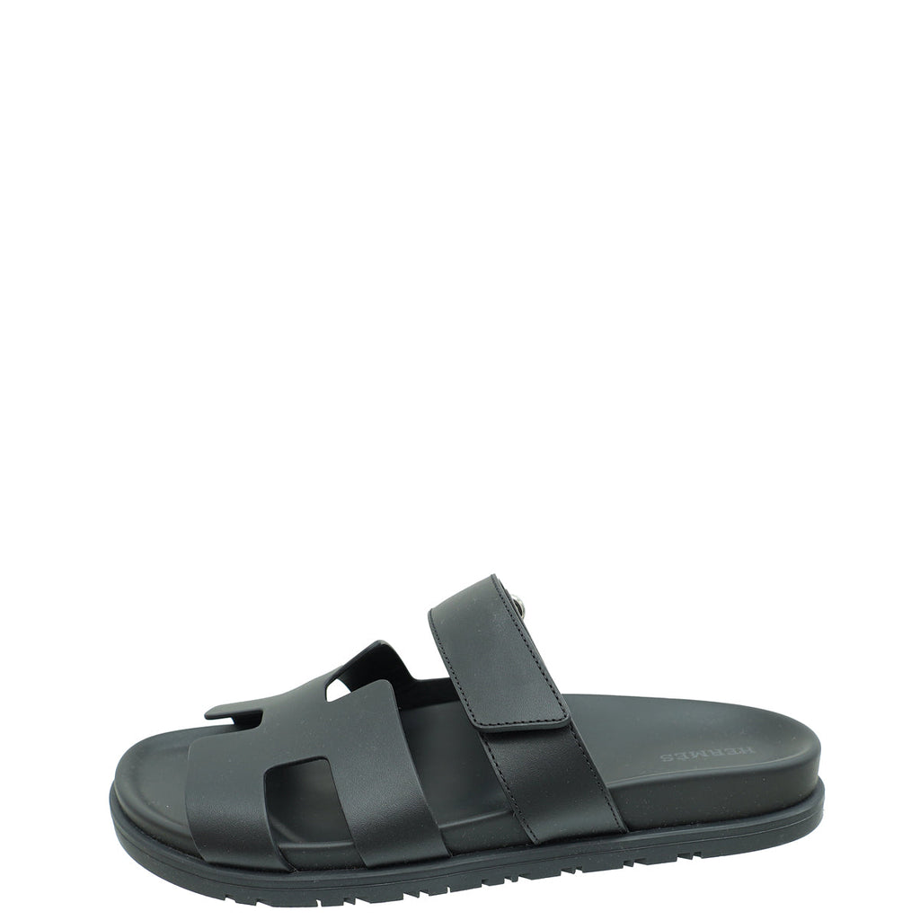 Hermes Noir Chypre Sandal 39.5