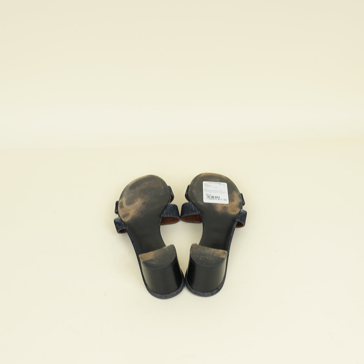Hermes Bleu Brut Oasis Denim Sandal 39.5