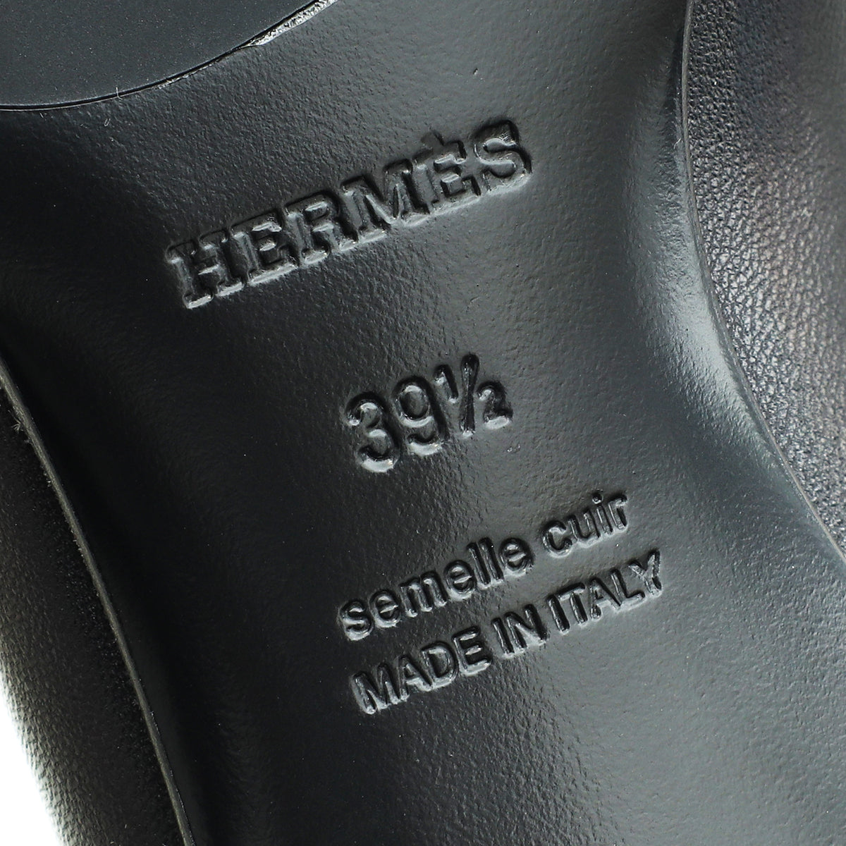 Hermes Noir Paris Goatskin Loafer 39.5