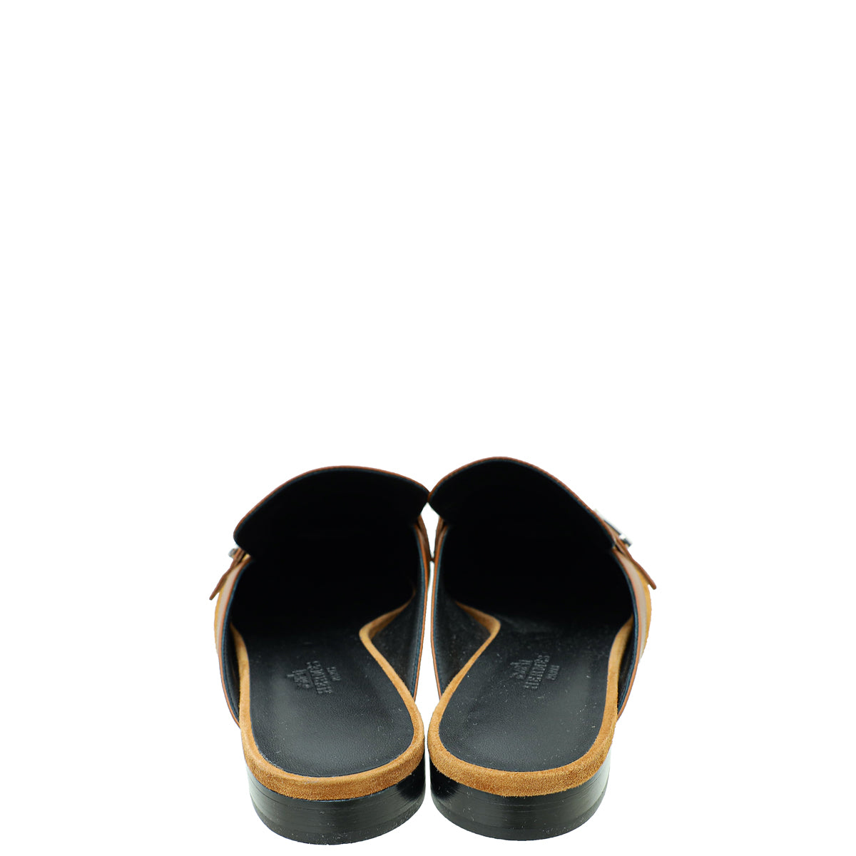 Hermes Brun Amourette Goatskin Suede Groupie Mules 39.5