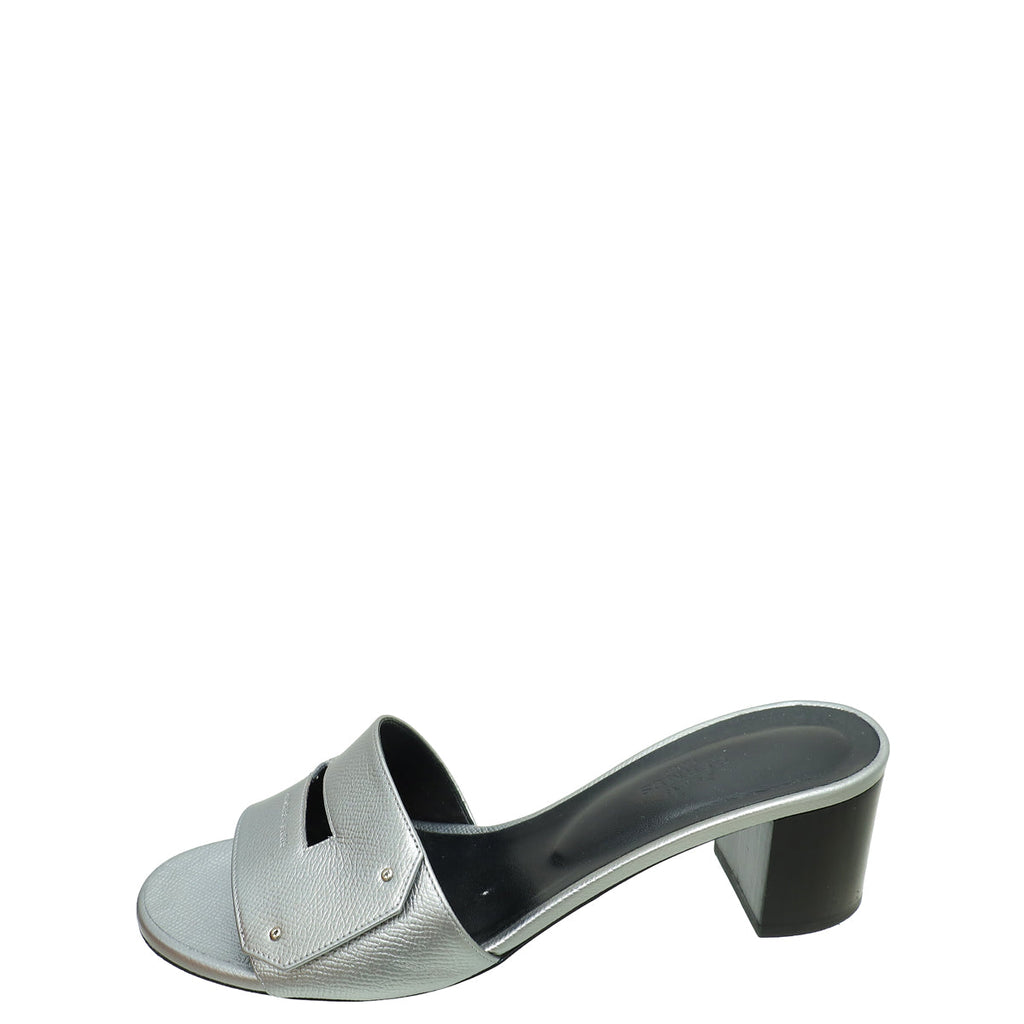 Hermes Gris Very Sandal 39.5