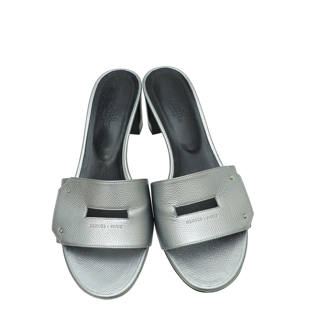 Hermes Gris Very Sandal 39.5