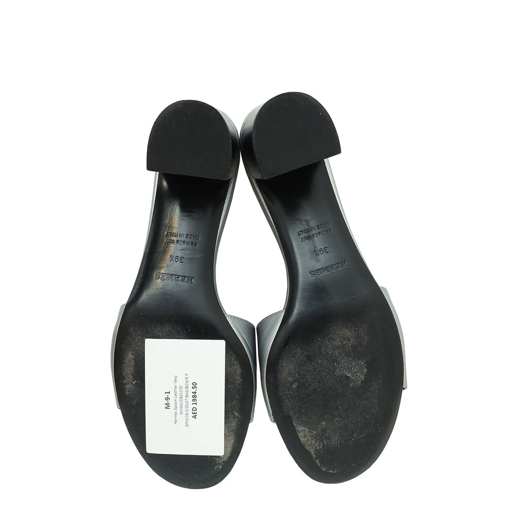 Hermes Gris Very Sandal 39.5