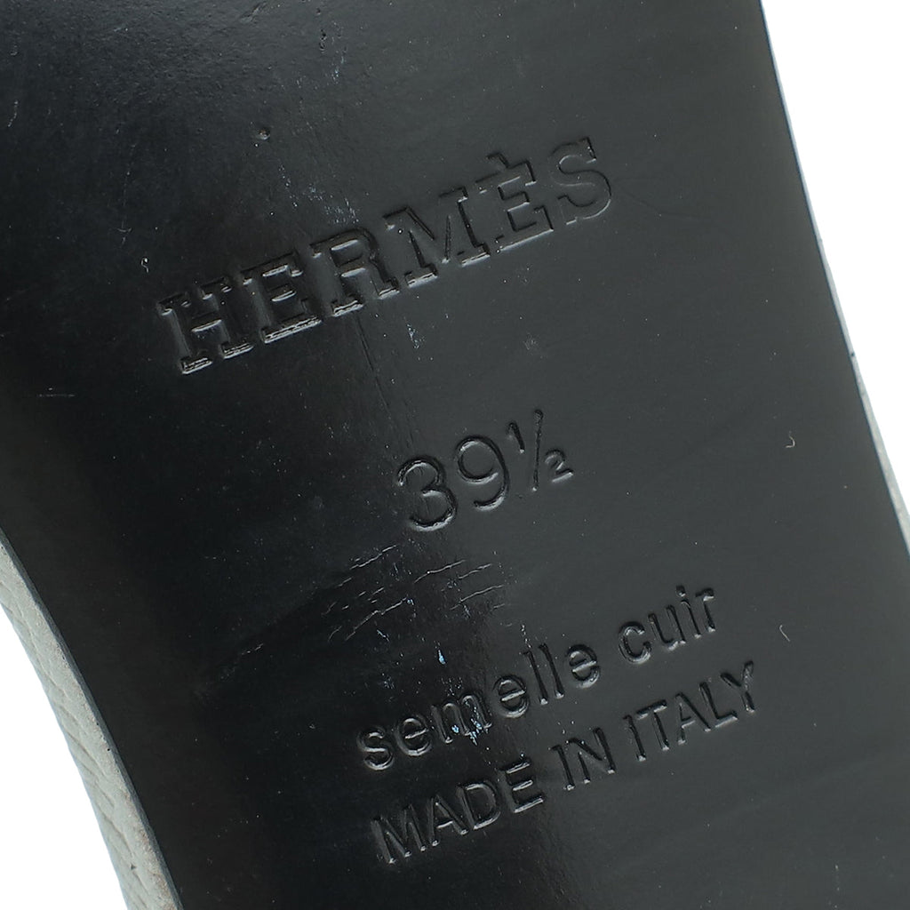 Hermes Gris Very Sandal 39.5