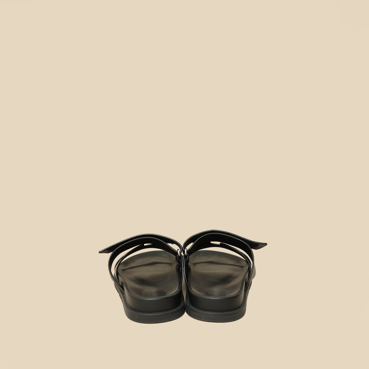 Hermes Black Chypre Sandals 39