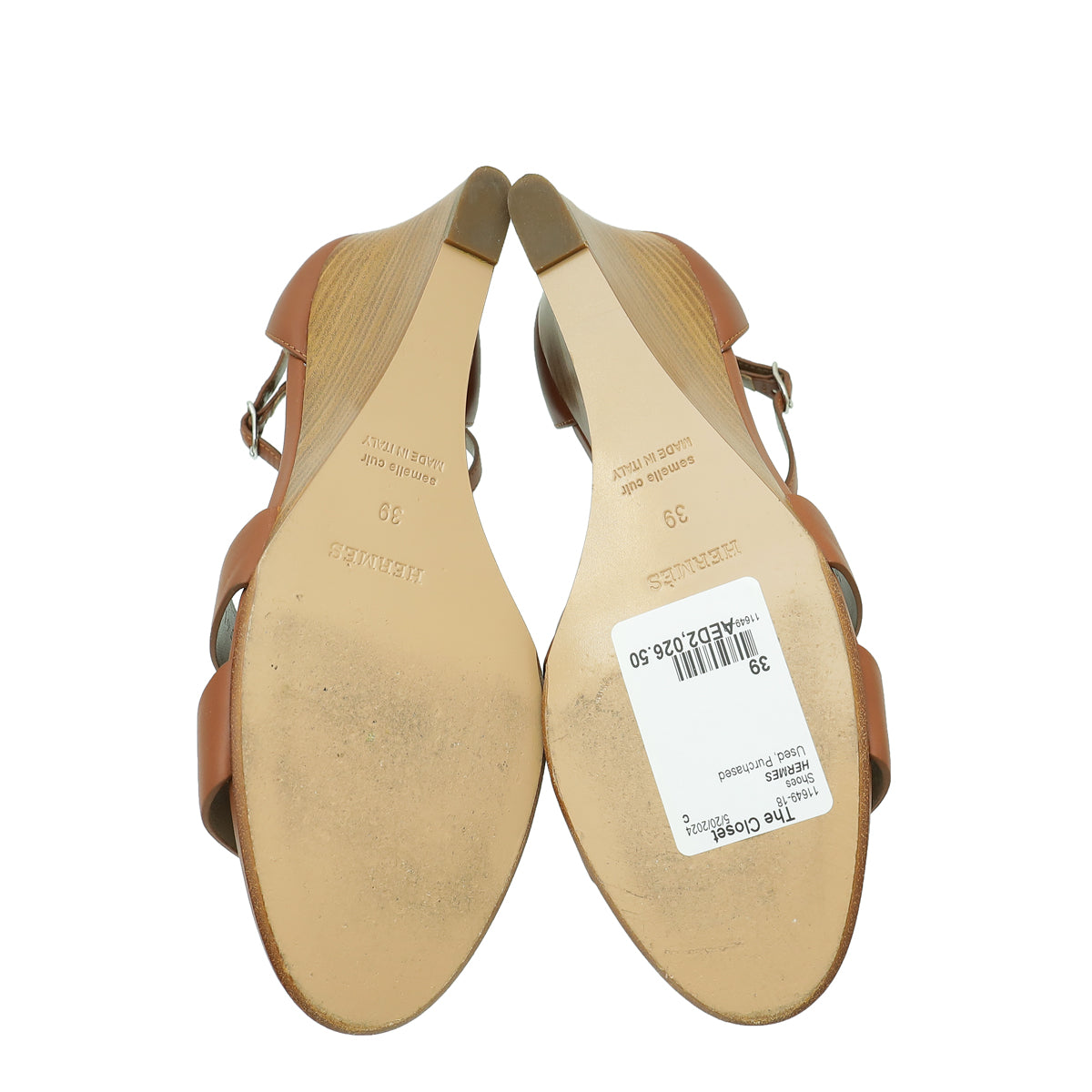 Hermes Gold Legend Sandal 39