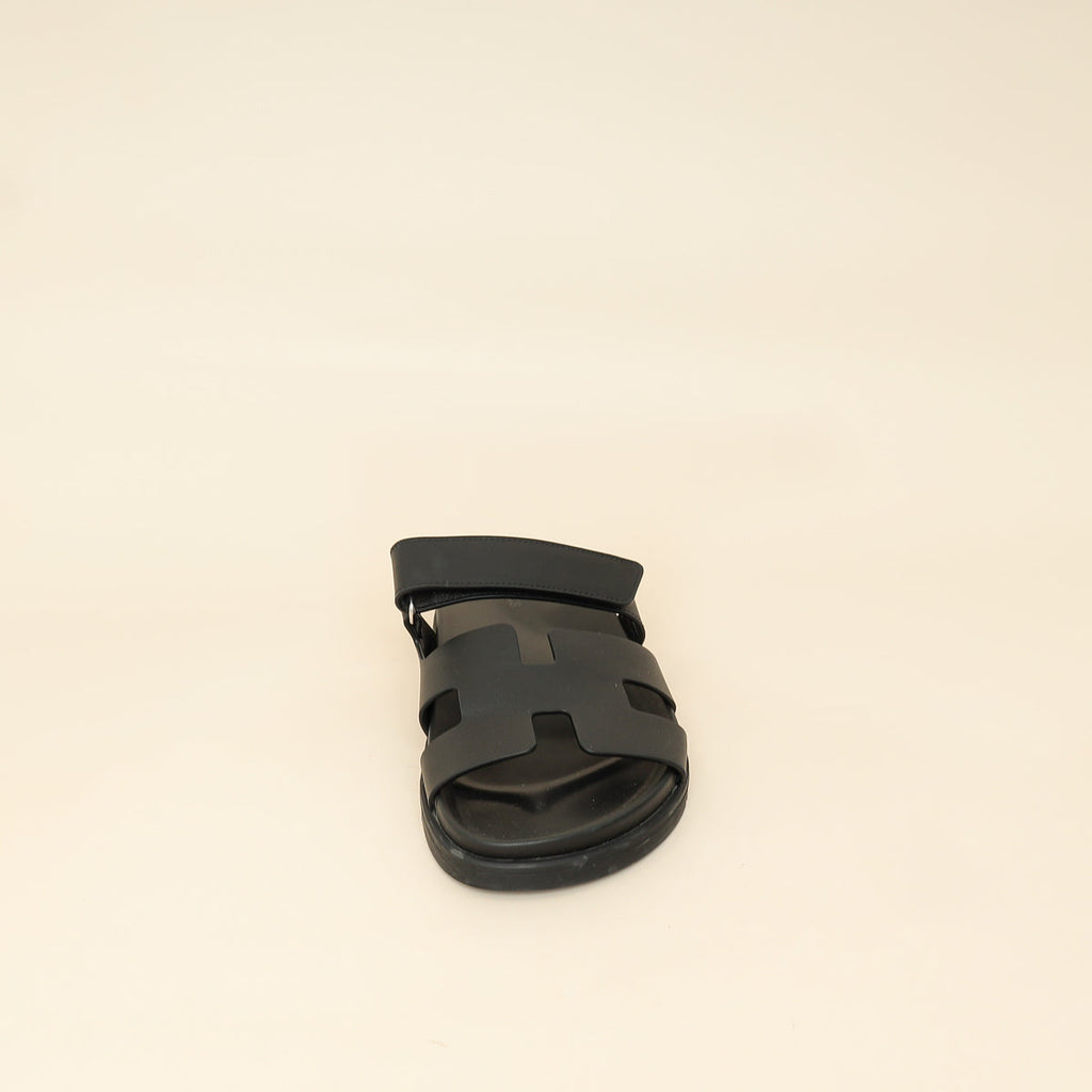 Hermes Noir Chypre Sandal 39
