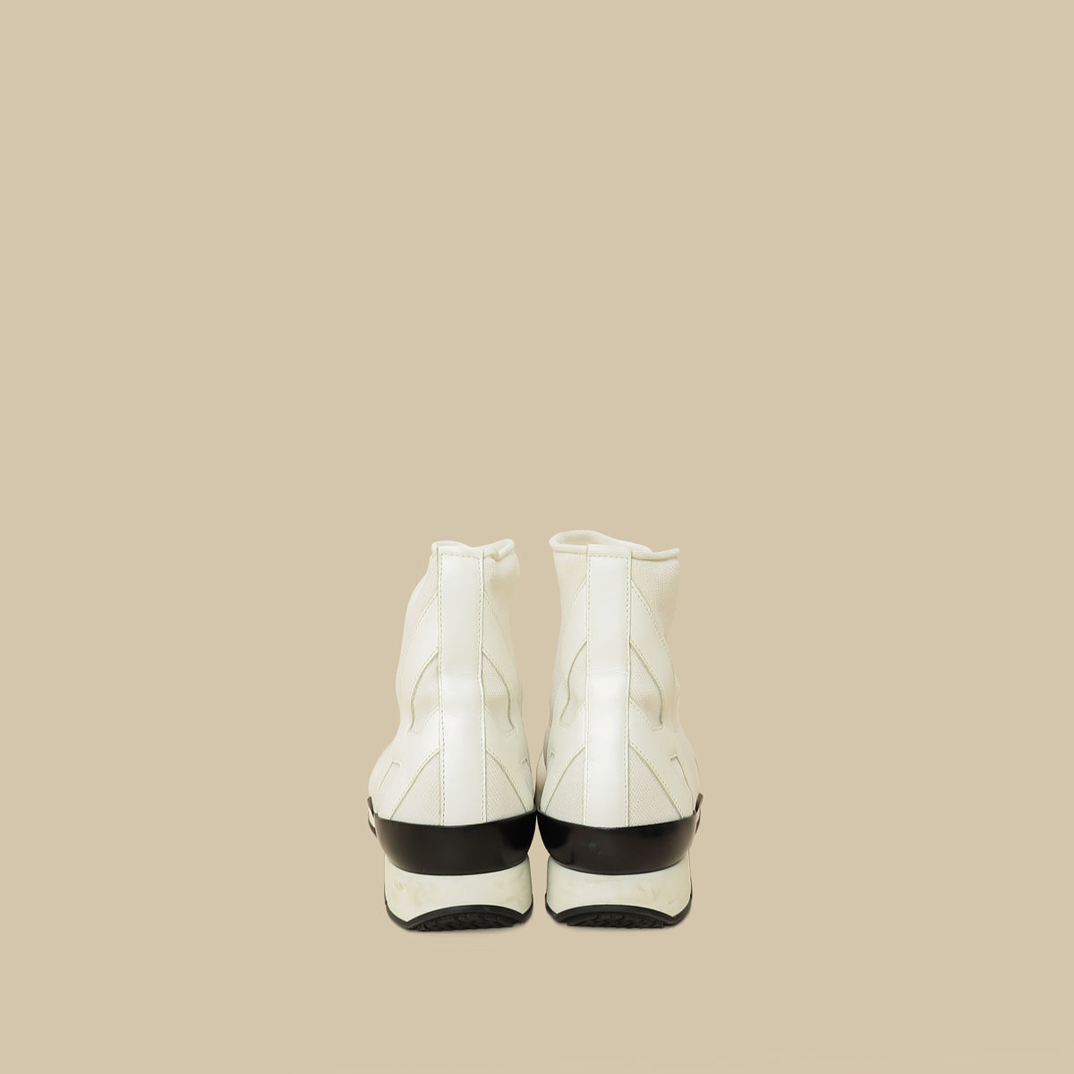 Hermes White Mesh Suede Soft Ankle Boot Sneaker 39
