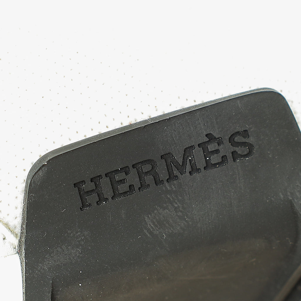 Hermes White Mesh Suede Soft Ankle Boot Sneaker 39