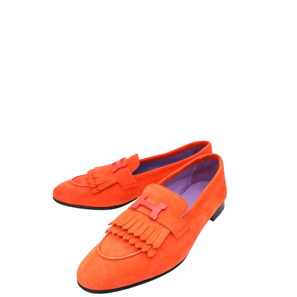 Hermes Rose Sorbet Royal Loafer 39
