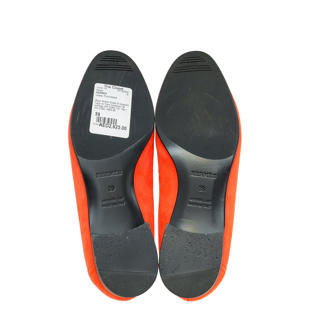 Hermes Rose Sorbet Royal Loafer 39