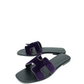 Hermes Bicolor Velvet Oran Sandal 39