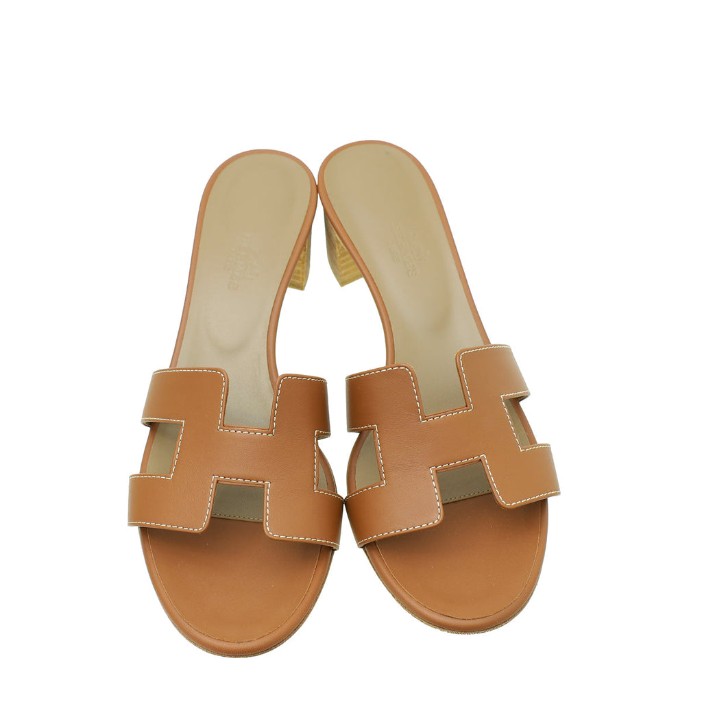 Hermes Gold Oasis Sandal 39