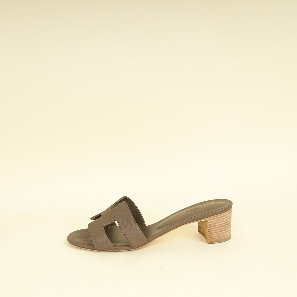 Hermes Etoupe Oasis Sandals 39