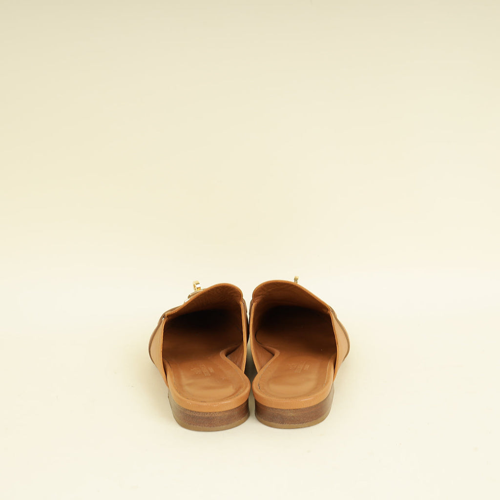 Hermes Naturel OZ Mules 39