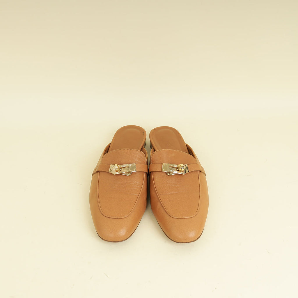 Hermes Naturel OZ Mules 39
