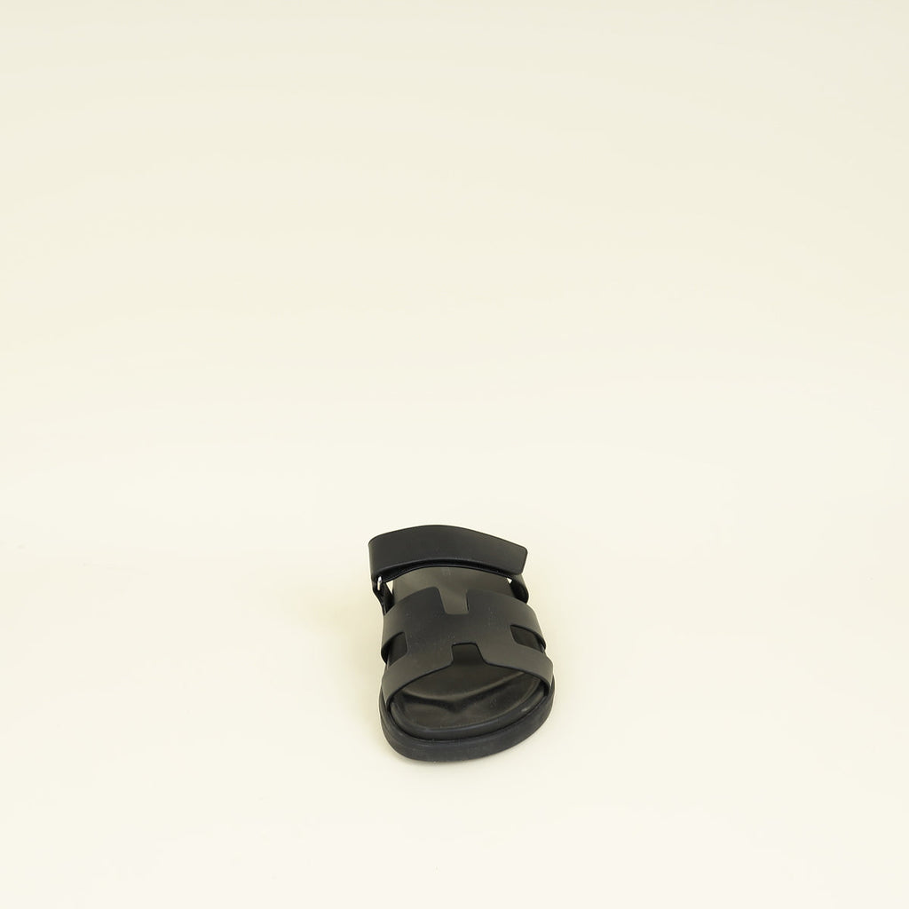Hermes Noir Chypre Sandal 39