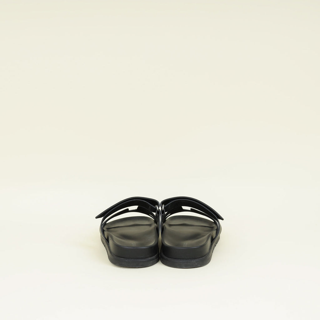 Hermes Noir Chypre Sandal 39
